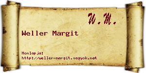 Weller Margit névjegykártya